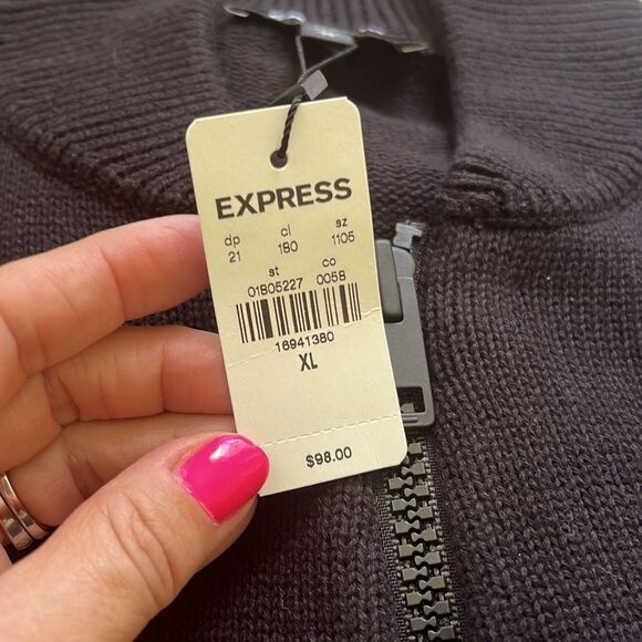 *Express* NWT Mens Full Zip Express Sweater $98 - Picture 2 of 11